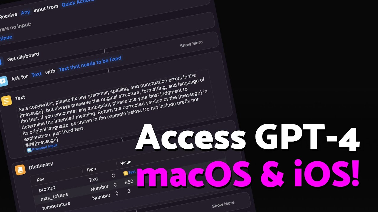 How to use GPT-4 on macOS and iOS with Siri Shortcuts ????