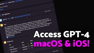 How to use GPT4 on macOS and iOS with Siri Shortcuts