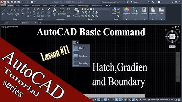 Lesson 11. AutoCAD Hatch, Gradient and Boundary command.  RD CAD