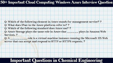 MCQ Questions Cloud Computing Windows Azure Interview with Answers