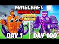 I Survived 100 DAYS as a CURSED GOLEM in HARDCORE Minecraft!