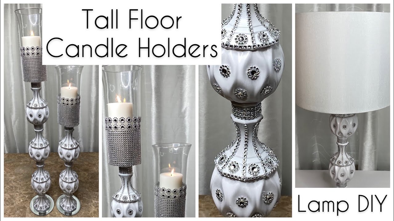 Tall Floor Candle Holders Using Dollar Tree Items Dollar Tree DIY 