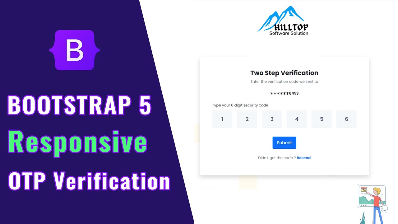 Responsive OTP Verification Form Using Bootstrap 5 Bootstrap 5 Form