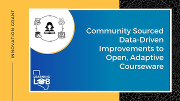 Community Sourced, Data-Driven Improvements to Open, Adaptive Courseware