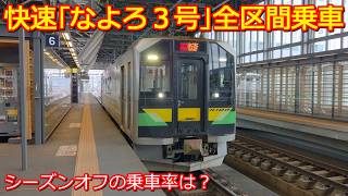 【快速なよろ3号】鈍行用フリーきっぷがない時期の乗車率は？
