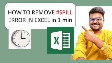 How to Fix #SPILL Error in  Excel in 1 min in Hindi