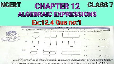 How to solve Ex:12.4 no :1 Explained of Algebraic Expressions chapter 12 of NCERT |Class 7|