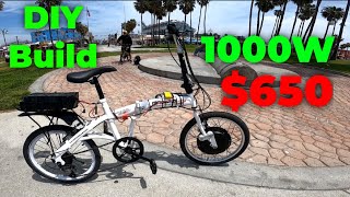 how to build the cheapest ebike with 1000W of power