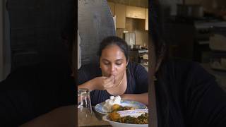 Indian wifey tries pounded yam &amp; egusi for the first time! #shorts
