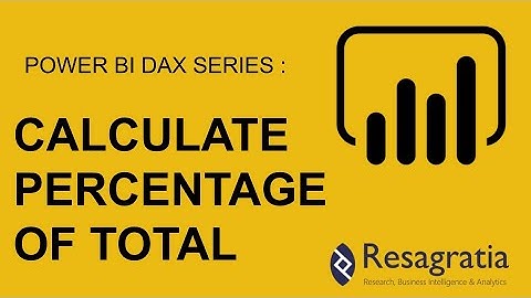 Power BI DAX SERIES : How to Calculate Percentage of Total
