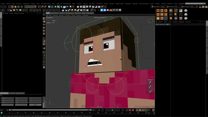 [Minecraft riggin] Thomas rig for C4D????[WIP#2]