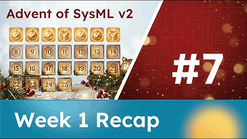 Lesson 7 - Week 1 Recap | Advent of SysML v2
