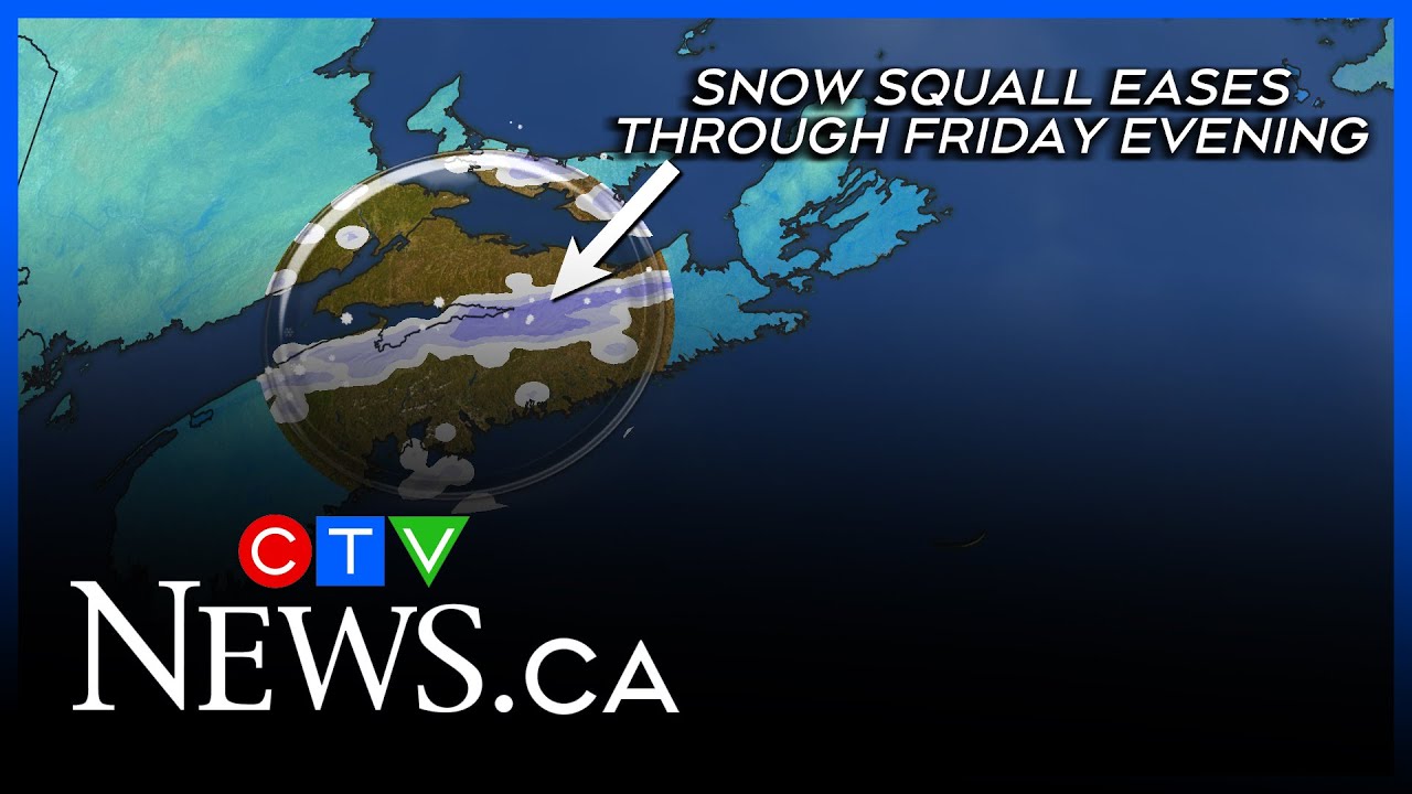 Intense snow squalls and the weekend forecast - YouTube