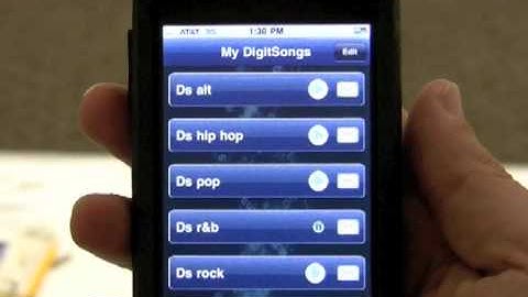 DigitSongs iPhone music app Demo