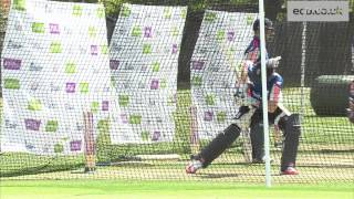 Sam Billings in the nets with England