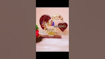 Bestselling Double HEart Resin Frame #ashortaday #weddinggift #resinart #resinkeepsake #babykeepsake