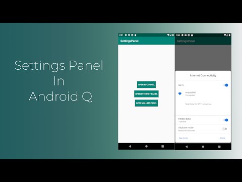 How to integrate the settings panel in an android application