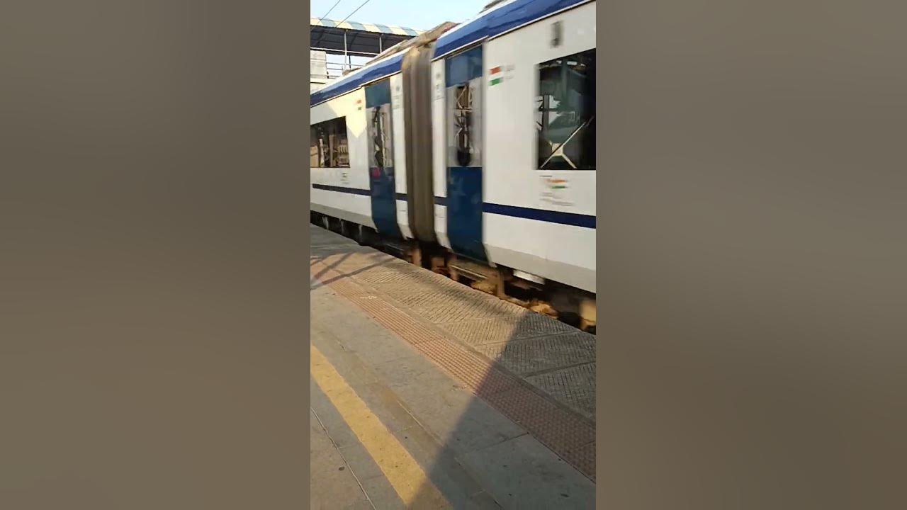 vande bharat passing @Bhilad railway station. - YouTube