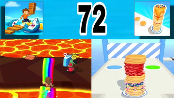 Shortcut Run VS Pancake Run : GameplayWalkthrough All Levels ( part 72)