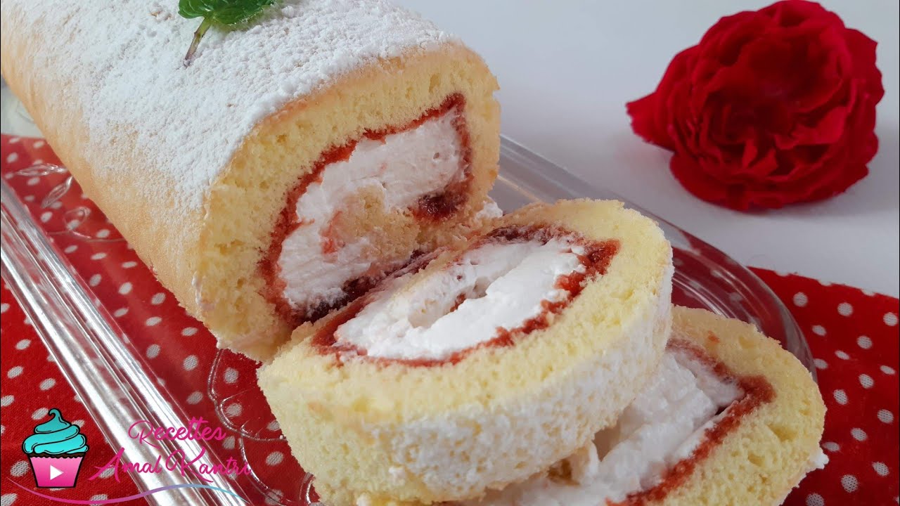 بغيتي كيك رولي لذيذ ورخيص وناجح ميتكسرش بمقادير مظبوطة وسريع في نفس الوقت عندك هاد الوصفة