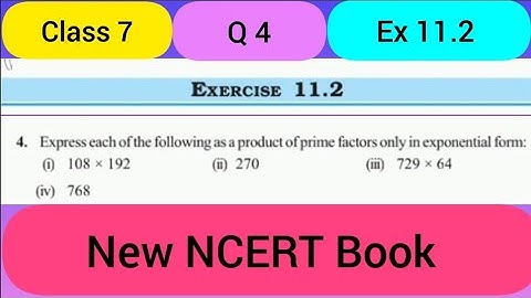 "NCERT Class 7 Maths | Q 4 | Ex 11.2 Exponents and Powers"