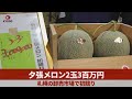 夕張メロン2玉3百万円 札幌の卸売市場で初競り