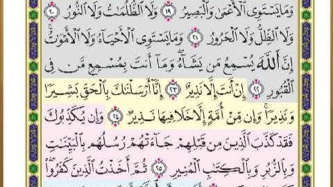 الصفحة ( 437 ) من القرآن الكريم سورة فاطر _ مصحف التقسيم الموضوعي _