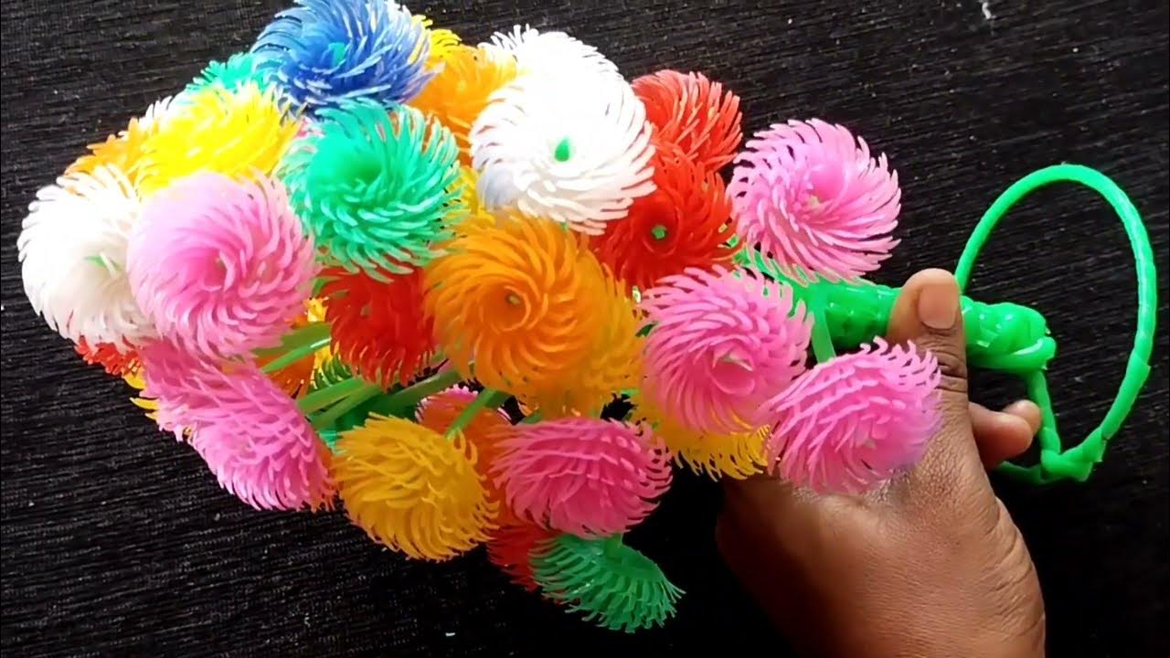 Wire Koodai Flower Vase/ Plastic wire Flower Vase/ Flower vase Making