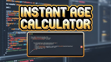How To Build Age Calculator App Using HTML CSS And JavaScript