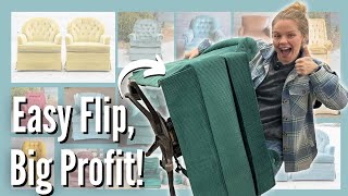 I made over $7000 Flipping Vintage Velvet Chairs - HERE'S HOW!