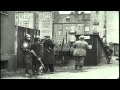 Czech partisans and US soldiers round up German soldiers and civilian sympathizer...HD Stock Footage