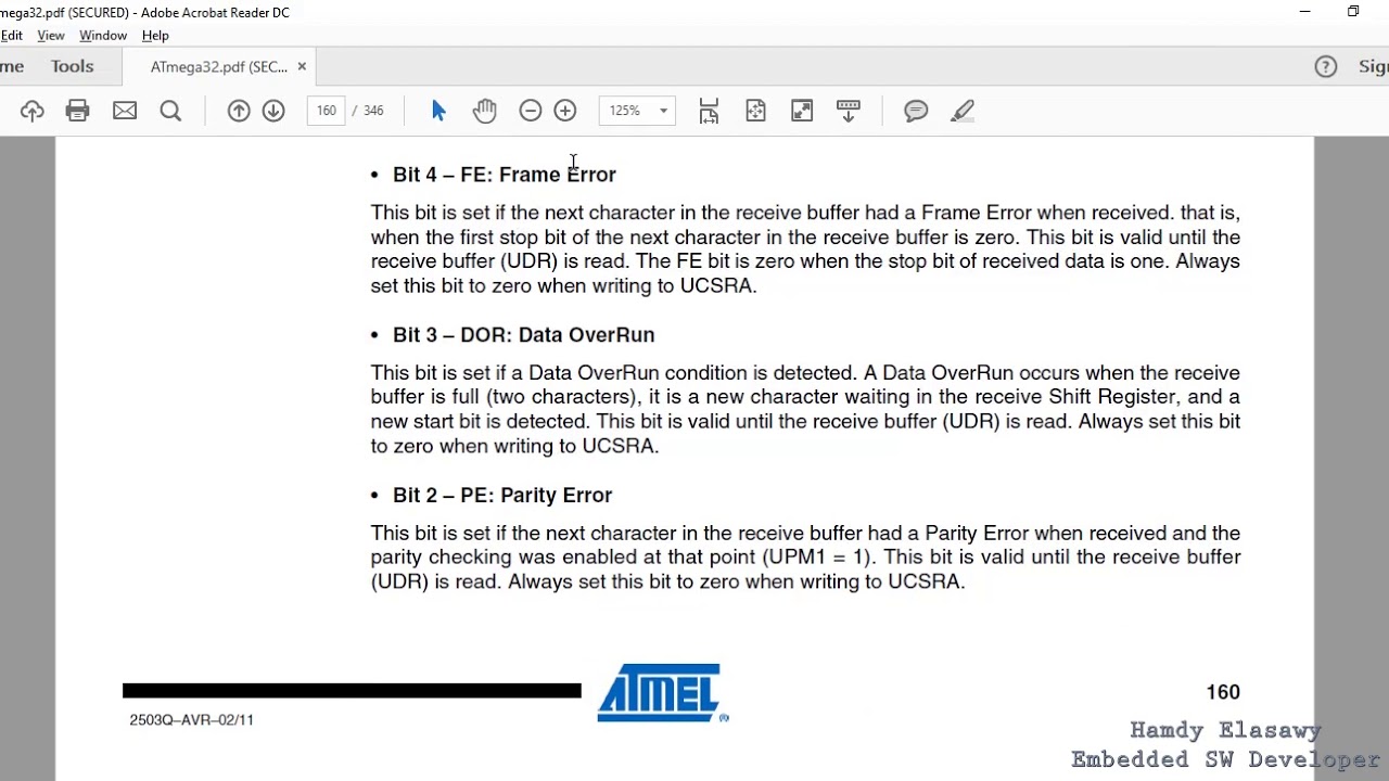 AVR UCSRA Register - YouTube