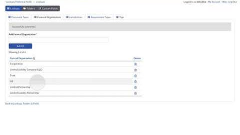 First Time Setup for Lextree for Entity Management
