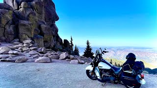 Day 1, Harley Davidson Heritage Softail. Ride up Pikes Peak.
