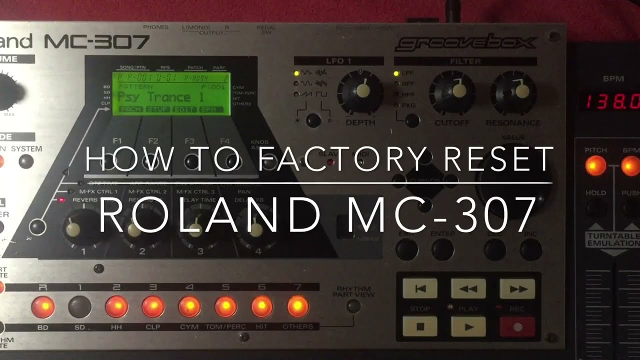 How to factory reset (initialize) Roland MC-307.