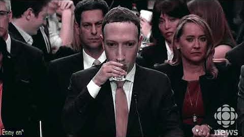 mark zuckerberg drinking water but his head gets bigger every time