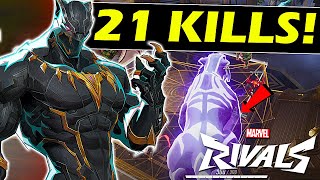 Black Panther is DANGEROUS in Marvel Rivals! (21 Kills Gameplay)