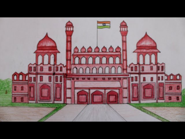Red Fort Delhi Painting Delhi Wall Art Delhi Painting India Watercolour  Wall Art Ink and Wash Printable Art Travel India Delhi - Etsy
