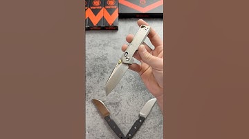 THINNEST Titanium KNIFE with crossbar lock?!! 🤯 ULTRA-SLIM EDC!! #edc #knife #shorts