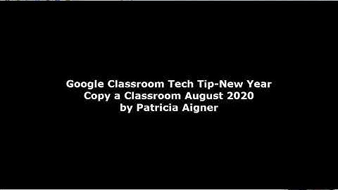 Google Classroom Tech Tip Copy a Classroom