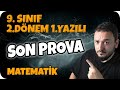 9.Sınıf 2.Dönem 1.Yazılı | SON PROVA | Ülke Geneli Ortak Sınav 9.SINIF MATEMATİK image