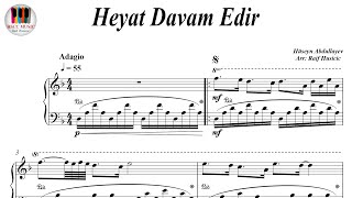 Heyat Davam Edir - Hüseyn Abdullayev, Piano Notu Musiqisi