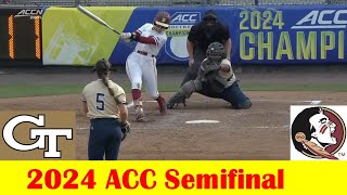 Georgia Tech vs Florida State Softball Game Highlights, 2024 ACC Tournament Semifinal