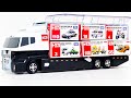 トミカのミニカーと同じ絵柄の箱を探しコンボイへ収納しよ☆Let's put a Tomica minicar on the Okatazuke Convoy.