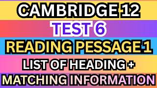 Cambridge IELTS 12 Test 6 Reading Passage 1 Q1–9 | Matching Information & List of People Answers Cambridge IELTS 12 Test 6 Reading Passage 1 Q1–9 | Matching Information & List of People Answers