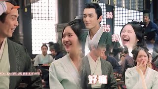 WuLei and Zhao Lusi behind the “ Cheek Kiss” scene