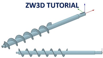 ZW3D Tutorial #6 | 3D Modeling Shaft Helix Design Basic Beginners