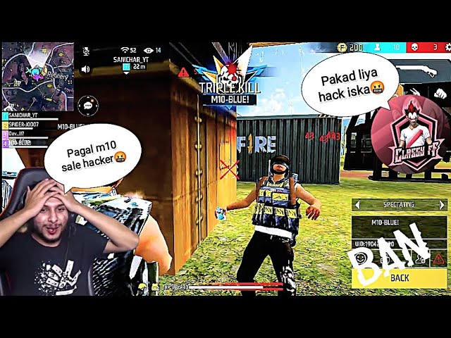 @PagalM10 hack caught on @classyfreefire live | Pagal m10 using hack on Nonstop Practice stream class=