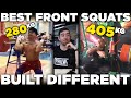 Heaviest FRONT SQUATS Ever | 4 x Body Weight