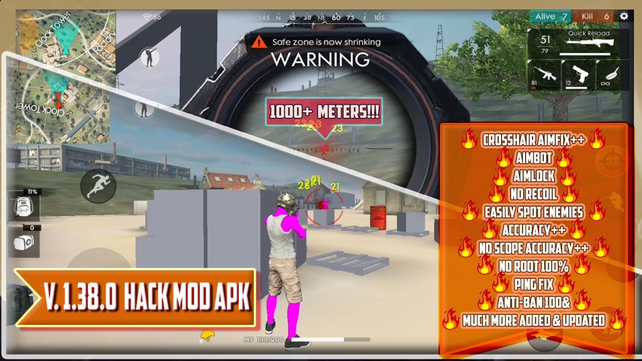 HACK FREE FIRE APK MOD 1.37.0 - Update | Mega Mod by osar - 